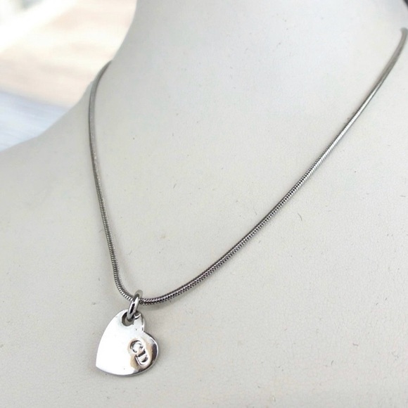 DIOR Heart CD Logo Pendant Necklace 😍❤️